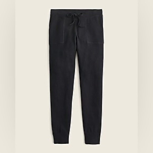 J Crew Cotton Cashmere Black Sweatshirt and Joggers Set - Picture 4 of 4